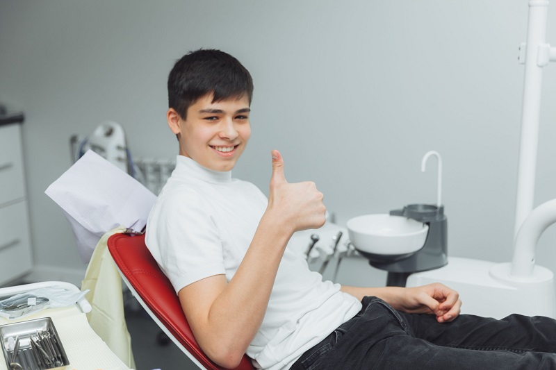 Teenager at Dentist Office